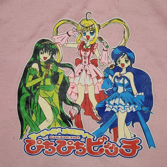 Girls Vintage Mermaid Melody Pitchi Pitchi Pitch Anime Sweatshirt - Picture 3 of 7